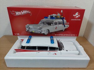 【ジャンク】 ホットウィール　ゴーストバスターズ　1/18スケール　GHOSTBUSTERS ECTO-1