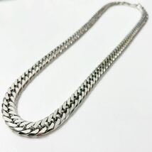 純チタン チェーンブレスレット 幅12mm 喜平チェーン 軽量 TITANIUM 喜平ブレスレット 長さ約70cm シルバーカラー アクセサリー ケース付_画像2