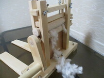 ◆綿繰り機　木製　ハンドメイド　新品_画像8