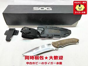 SOG　KIKU-Small Fixed Satin　KU-2001　ナイフ　ソグ　タバコ臭有り　同梱OK　1円スタート★HAC