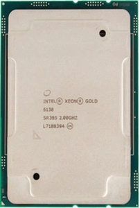 Intel Xeon Gold 6138 SR3B5 20C 2GHz 2.7/3.7GHz 27.5MB 125W LGA3647 DDR4-2666