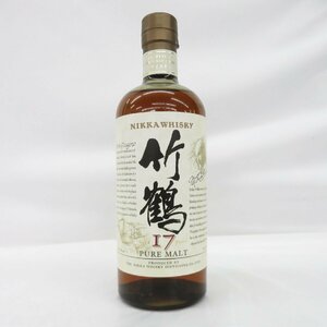 1円～【未開栓】NIKKA ニッカ 竹鶴 17年 ピュアモルト 旧ラベル ウイスキー 700ml 43％ ※パウチ破れ有 808109041 0207