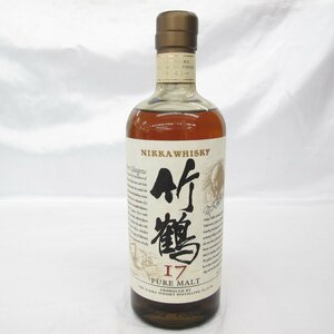 【未開栓】NIKKA ニッカ 竹鶴 17年 ピュアモルト 旧ラベル ウイスキー 700ml 43％ 11491059 0208