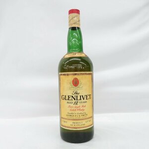 【未開栓】THE GLENLIVET ザ・グレンリベット 12年 赤アザミ 旧ボトル ウイスキー 1000ml 43% ※目減り/液漏れ跡有 11498530 0210