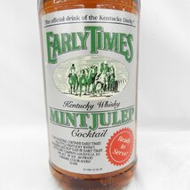 【未開栓】Early Times アーリータイムズ ミントジュレップ リキュール 1000ml 30% 11493492 0214_画像2