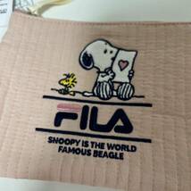 FILA PEANUTS フィラ ピーナッツ スヌーピー ヌビポーチ キルティング ピンク 未使用_画像4