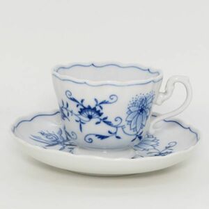 マイセン カップ&ソーサー■ブルーオニオン 脚付きC&S 洋食器 Meissen 1客 1級品 1