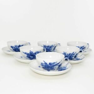 ロイヤルコペンハーゲン カップ&ソーサー■ブルーフラワー カーブ Royal Copenhagen C&S 洋食器 6客セット 1級品