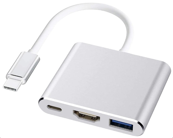 USB Type-C to HDMI 3 in 1 ハブ シルバー 4K HDMI + USB 3.0 + PD充電ポート 新品 送料込み