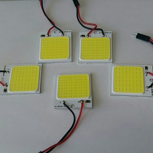 LEDルームランプ　四角 スクエアタイプ　ＣＯＢ　特大　ホワイト 室内灯 汎用　面発光 5個.