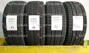 205/55R16 91Q Bridgestone BLIZZAK VRX2 中古 スタッドレスタイヤ 4本セット 送料無料 205/55/16 ブリヂストン U3347.H