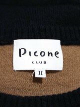 Picone ピッコーネクラブ ロゴ ワイド幅 配色 クルーニット_画像4