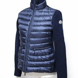 MONCLER モンクレール ブルガリア製 切替 ダウン ジップカーディガン Sの画像1