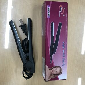 ヘアアイロンストレート　コードレス　ブラシ型ヒートブラ2way カール　メンズ　ミニ　女性　ボーチ付き