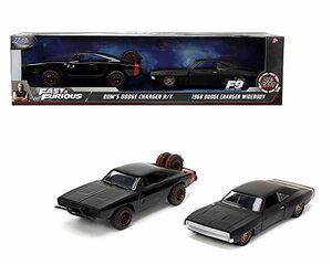 Fast & Furious 1:32 Doms Dodge Charger & 1968 Dodge Charger Widebody Dieーc