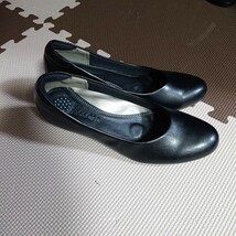 黒 ブラック パンプス 靴 ヒール シューズ 24cm _画像1
