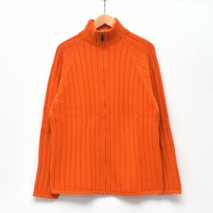 HERMES エルメス 毛100% ニット ジップアップ ジャケット SIZE:L [S106858]