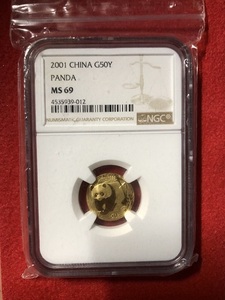 2001年　中国　パンダ金貨　1/10oz 