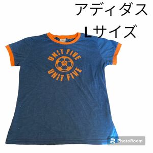 アディダス　adidas リンガーTシャツ　Lサイズ