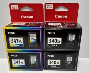 未使用　キャノン CANON 純正 インクカートリッジ BC-340XL,BC-341XL 各2個セット 大容量 　PIXUS FINE Cartridge 送料無料 