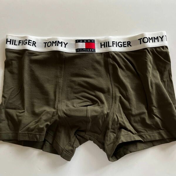 TOMMY HILFIGER トミーヒルフィガー　メンズボクサー　XL(L) カーキ　ボクサーパンツ コットンストレッチ　下着