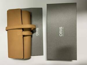 未使用品　非売品　ノベルティ　　ORIS　　オリス　　茶色　本革製　ヌバック　スウェード　５本用　時計ケース　箱付