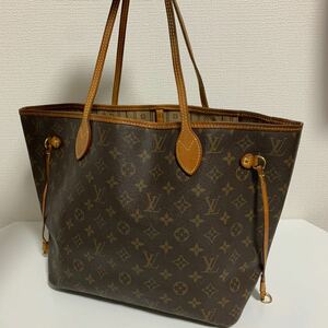 美品　LOUIS VUITTON ルイヴィトン モノグラム ネヴァーフルMM トートバッグ ブラウン 