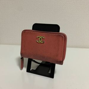 CHANEL シャネル　ココマーク　レザー　コインケース　小銭入れ　ピンク