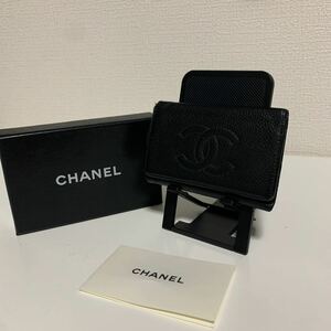 CHANEL シャネル キャビアスキン ココマーク 6連キーケース　箱付き