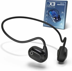Bluetooth 空気伝導イヤホン 耳を塞がない 軽量型19g IPX5防水 耳掛け式 bluetooth5.3+EDR