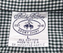 USA製 ブルックスブラザーズ ボタンダウンシャツ ギンガムチェック(L) アメリカ製 7ボタン スポーツシャツ BROOKS BROTHERS_画像4