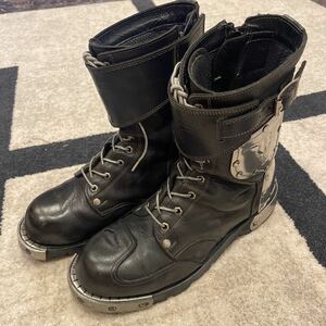 10 kadoya ハンマーブーツ26.5cm ライディングブーツ HAMMER BOOTS シンヤモデル エンジニアブーツ レザー 靴　ブーツ　バイク　黒