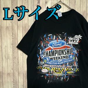 古着 CHAMPIONSHIP フォード 企業 Tシャツ 半袖 輸入品 Lサイズ春服 夏服 海外古着 会社 車 カー 外車 企業 自動車 外車 ゆったり 部品