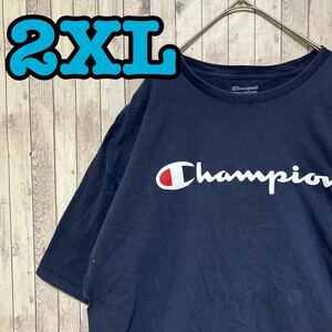 古着　プリントTシャツ　Champion チャンピオン　スポーツ　サイズ 2XL 夏服カジュアル 半袖 トレーニングウェア　スポーツウェア ゆるだぼ