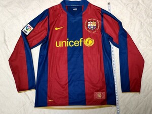 バルセロナ 長袖ユニフォーム☆NIKEナイキ☆Mサイズ☆CAMP NOU 1957-2007☆unicef☆バロセロナFC☆サッカーユニフォーム