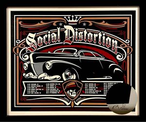 ソーシャルディストーション ポスター フライヤー フレーム シリアルナンバー ① Social Distortion