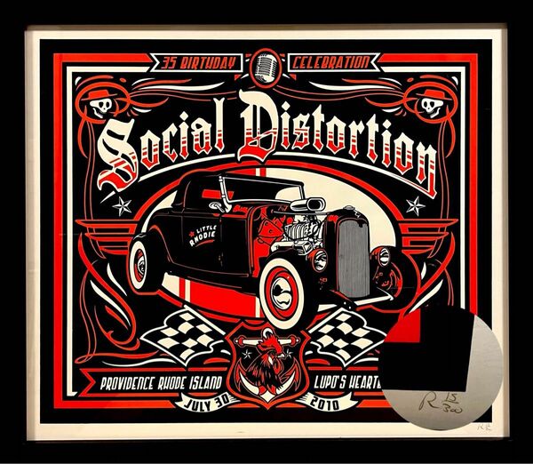 ソーシャルディストーション ポスター フライヤー フレーム シリアルナンバー ② Social Distortion