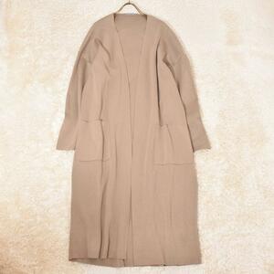 定価39,600円 セオリーリュクス theory luxe / NORWICH / RAMY 2021AW シルク混 ロングカーディガン 羽織り ブラウン 38 ウォッシャブル