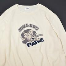 日本製 パパス Papas boll dog コットン カシミヤ サマーニット セーター オフ白 52 LL XL 大きいサイズ_画像1