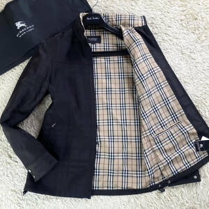 絶版美品BURBERRY BLACKLABELミリタリージャケットXL.LL~L黒ノバチェック柄M-65ハーフコート大きいサイズブラレバーバリーブラックレーベル