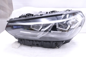 42-1918★後期 LED G01 BMW X3★左ヘッドライト A9 5A29207-06 ブラック 純正 ジャンク品 G02 X4 (UK)