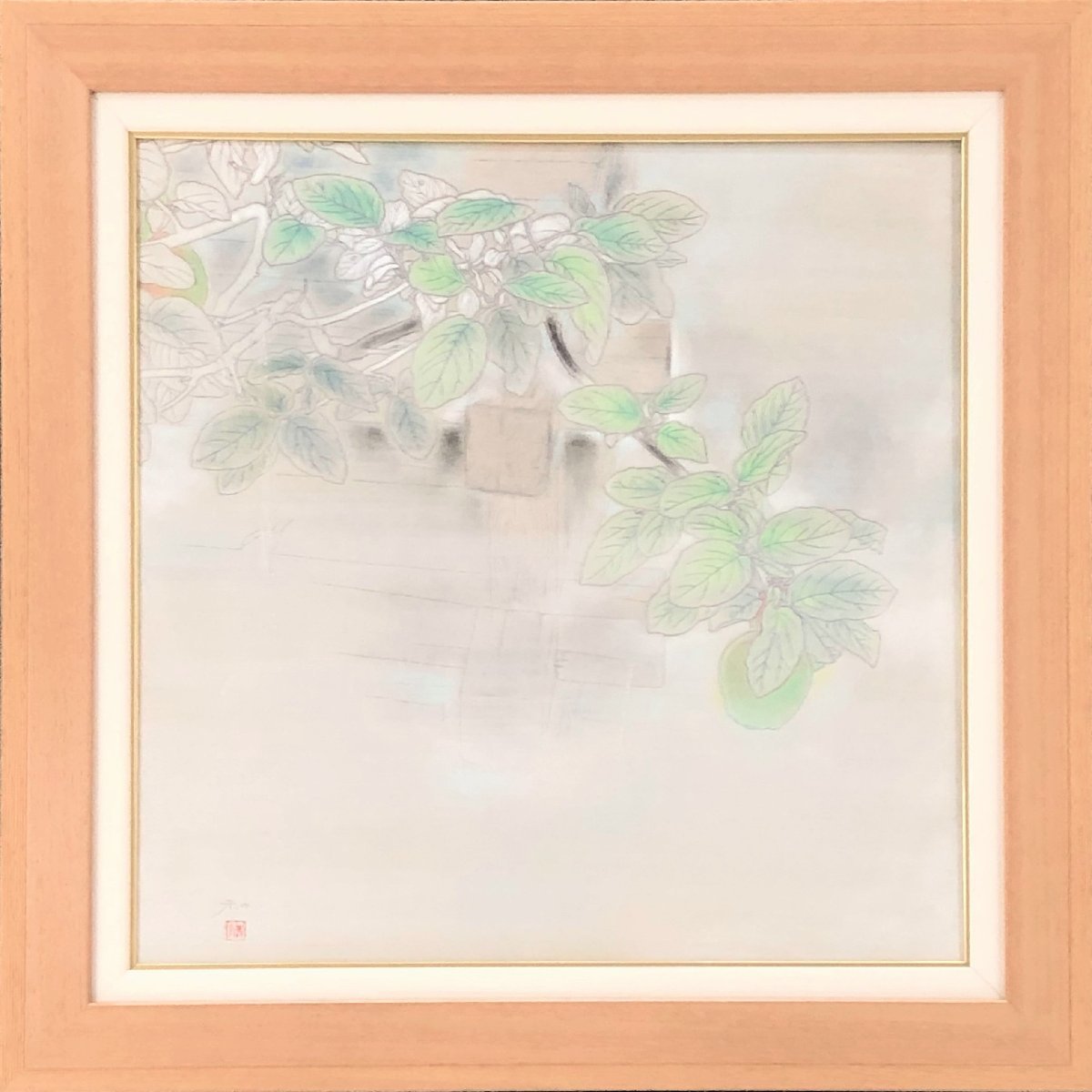 正宗齐藤和药果 10S 日本画 触摸美丽的东西就会产生光彩...... [Masamitsu Gallery] 成立 53 年前, 东京最大的美术馆之一 G*, 绘画, 日本画, 其他的
