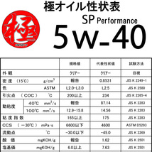エンジンオイル 極 5w-40 SP 全合成油 20Lペール缶 日本製 (5w40)_画像2
