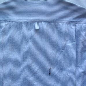 DANTON ダントン コットンオックス素材 ストライプ柄 バンドカラーシャツ サイズ 38 日本製 薄く汚れ有りの画像6