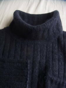  OLD JOE&CO. オールドジョー アンゴラ混ウール　ミドルゲージ　タートルネックセーター　サイズ 38 日本製　ネイビー