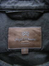 Nigel Cabourn WOMAN ナイジェル・ケーボン ウーマン　ブリティッシュオフィサーズシャツ　サイズ 6(S) 日本製　先染めのオリーブ系_画像5