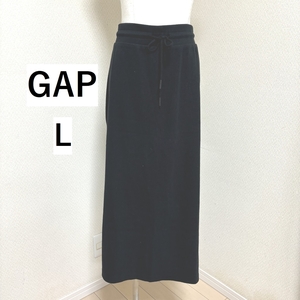 タグ付き　GAP　ギャップ　レディース　スカート　ロング　スウェット　ロングスカート　大きいサイズ　タイトスカート　黒　L