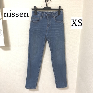 ニッセン　小さいサイズ　レディース　ジーンズ　デニム　パンツ スリムジーンズ　SS