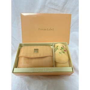  Private Label pocket tissue cover towel handkerchie set orange spring color 