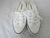 CONVERSE ALL STAR S MULE SLIP OX（コンバース オールスターS ミュール スリップ オックス）(5CL645)　　白/黒　　22㎝ US3　　ok2401D_画像1